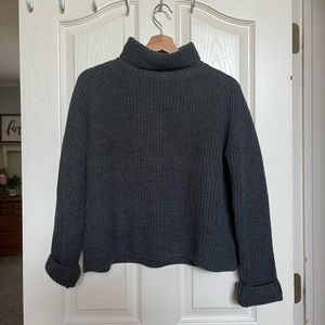 Grey knit turtleneck women’s